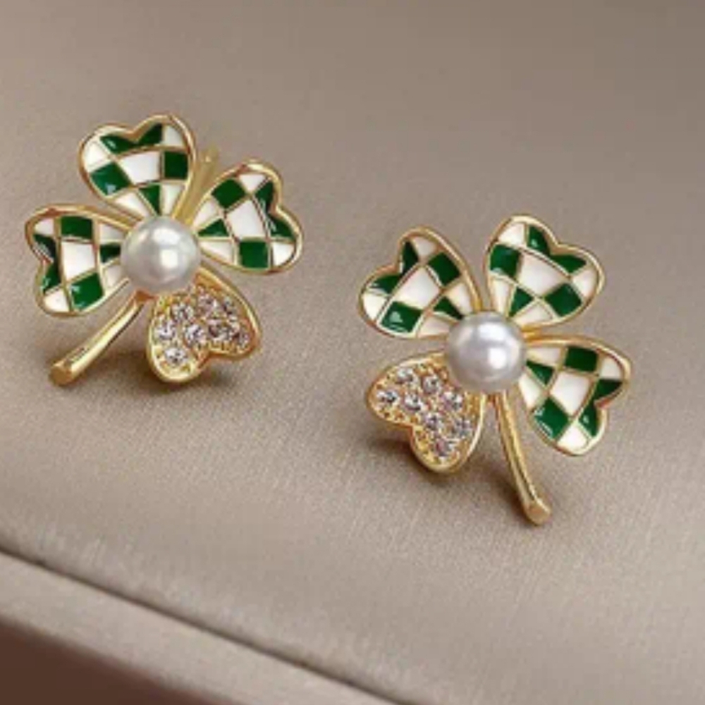 Stud 4 Leaf Clover Stud Earrings Irish